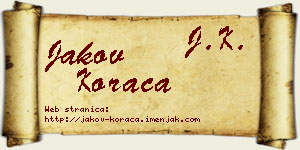 Jakov Koraca vizit kartica